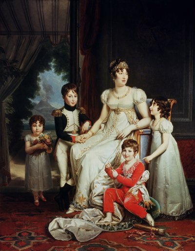 Caroline Bonaparte (1782-1839) e i suoi figli da Baron François Pascal Simon Gérard